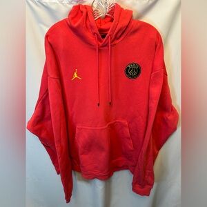 Air Jordan x PSG Paris Saint-Germain Size 2XL Hoodie Pink Black DV0611-648